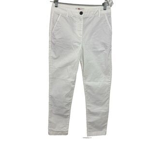 Boden Trouser Women's Size 4R white Pocket Straight Leg